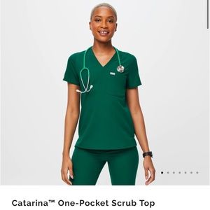 Figs Hunter Green Scrub Top 3XL